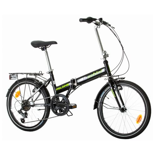 Multibrand PROBIKE Folding 20 Zoll Klapprad, Faltrad, Shimano 6 Gang, Herren-Fahrrad & Jungen-Fahrrad, Schutzbleche, geeignet ab 155 cm - 185 cm (Schwarzgrün glänzend) von Multibrand Distribution