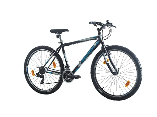 Multibrand Probike PRO 27.5 Zoll Fahrrad Mountainbike Shimano 21 Gang, Herren, Damen, Jungen geeignet ab 170-185 cm (Schwarz Blau Matt) von Multibrand Distribution