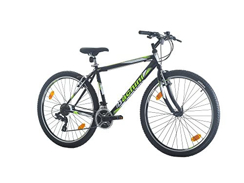 Multibrand Probike PRO 27.5 Zoll Fahrrad Mountainbike Shimano 21 Gang, Herren, Damen, Jungen geeignet ab 170-185 cm (Schwarz Grün Matt) von Multibrand Distribution