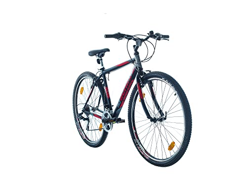 Probike PRO 29 Zoll Fahrrad Mountainbike Shimano 21 Gang, Herren, Damen geeignet ab 175-190 cm (Schwarz Rot Matt) von Multibrand Distribution