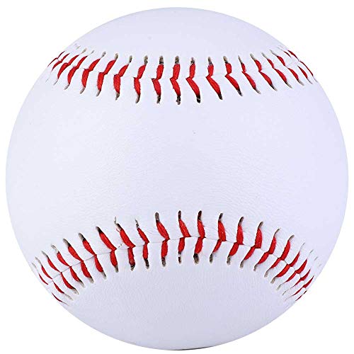 Multizenic 9 Zoll weißer, weicher Trainings-Baseball, Übungsball mit hochwertigem PVC-Lederbezug, Korkfüllung für weiche Haptik, doppeltes handgefertigtes Futter, reduziert Stöße, manuelles von Multizenic