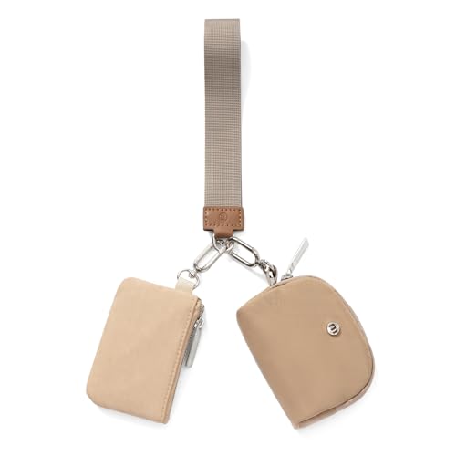 Mini-Geldbörse mit Reißverschluss für Damen, Doppeltasche, tragbare Geldbörse, Münzfach, Mini-Damen-Münzfach, Khaki + Braun, Kleine Geldbörse Mini-Geldbörse mit Reißverschluss für Damen, Doppeltasche, tragbare Geldbörse, Münzfach, Mini-Damen-Münzfach, Khaki + Braun, Kleine Geldbörse von Mum's memory