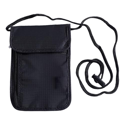 Mumuve Blockierende Brustbeutel, Handy-Tasche für Damen und Herren, sichere Reisebrieftasche mit mehreren, Schwarz , 19*14cm von Mumuve