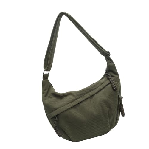 Mumuve Cord-Umhängetasche, lässig, modisch, Knödelform, Schultertaschen für den täglichen Gebrauch, mehrere Farben, grün, 15.6x11.7in Mumuve Cord-Umhängetasche, lässig, modisch, Knödelform, Schultertaschen für den täglichen Gebrauch, mehrere Farben, grün, 15.6x11.7in von Mumuve