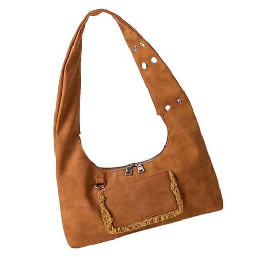 Mumuve Damen Tasche Retro Styles Handtasche All-Matching Achseltasche Herbst Winter Umhängetasche Elegante Unterarmtasche Shopping, braun, As shown in the picture (1-3cm error) von Mumuve