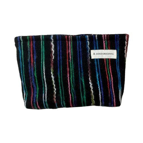 Mumuve Große Kapazität, Reise-Make-up-Tasche, Kulturbeutel, Handtasche mit Reißverschluss für Damen, Schwarz , Size:app. 26x5x19cm /10.23x1.96x7.48in von Mumuve