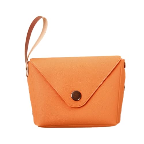 Mumuve Münzbörse PU Leder Münztasche Kleingeld Geldbörse Schlüsseltasche Kleine Aufbewahrungstasche Geldbörse für Kinder Frauen, Orange, 4*6.5*8cm von Mumuve