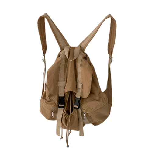 Mumuve Nylon-Schulrucksack für Teenager, Mädchen, Reisen, College, große Kapazität, Laptop-Rucksack, lässiger Rucksack, khaki, As shown in the picture (1-3cm error) von Mumuve