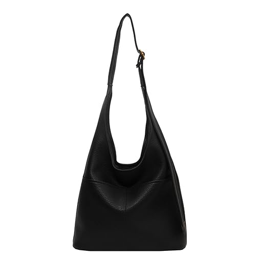 Mumuve Stilvolle PU Damen Umhängetasche Unterarmtaschen Große Kapazität Handtasche für den täglichen Gebrauch, Schwarz , As shown in the picture (error 1-3cm) von Mumuve