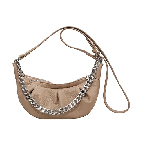 Mumuve Stilvolle PU-Umhängetasche für Damen, vielseitige Schultertasche für Reisen und Alltag, khaki, As shown in the picture (error 1-3cm) von Mumuve