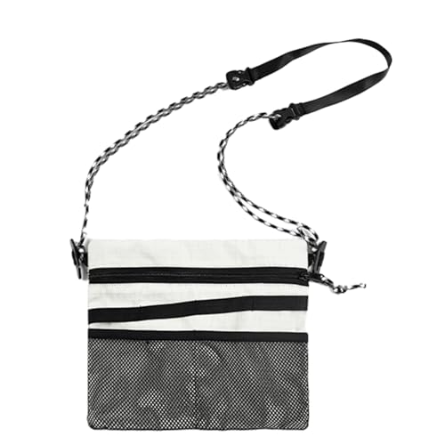 Mumuve Tasche mit verstellbarem Riemen, wasserdicht, Crossbody-Tasche, vielseitig, bequem für den Außenbereich, weiß, 26*20cm (error 1-3cm) von Mumuve