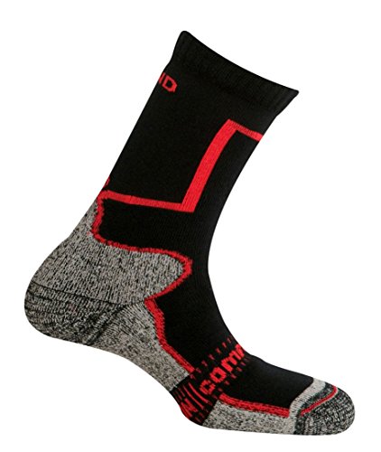 Mund Socks – Pamir, Black/Red, Gr. EU 38 – 41 von Mund Socks