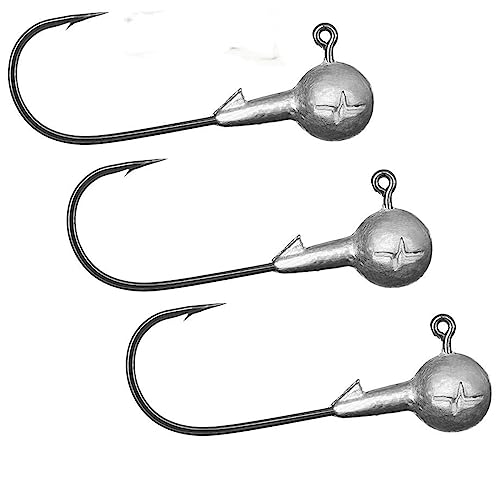 Musaga Jighaken Classic 5/0, 3er Pack - Gramm: 3g, 5g, 7g, 8.5g, 10g, 12g, 15g, 17g, 20g, 25g - Jig * Jigkopf * Jighead * Jighaken * Bleikopf Einzelhaken, 15 Gramm Musaga Jighaken Classic 5/0, 3er Pack - Gramm: 3g, 5g, 7g, 8.5g, 10g, 12g, 15g, 17g, 20g, 25g - Jig * Jigkopf * Jighead * Jighaken * Bleikopf Einzelhaken, 15 Gramm von ささめ針(SASAME)