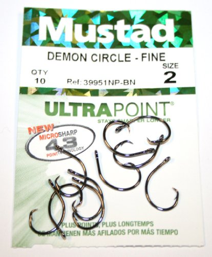 Mustad 39951NP-BN feine, runde Haken – 10 Stück, Angelhaken Mustad 39951NP-BN feine, runde Haken – 10 Stück, Angelhaken von Mustad