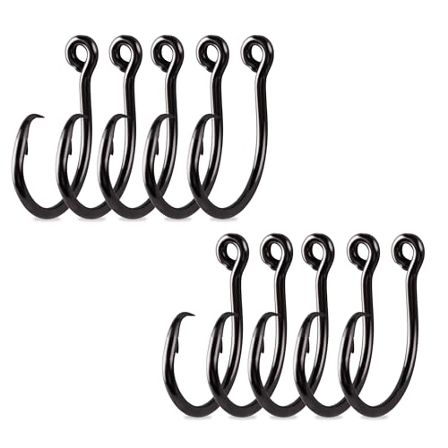 NANQUAN Mustad Demon Perfect Circle, in-Line, 3X Strong - Black Nickel-Size 1/0 - Pack of 10 von Mustad