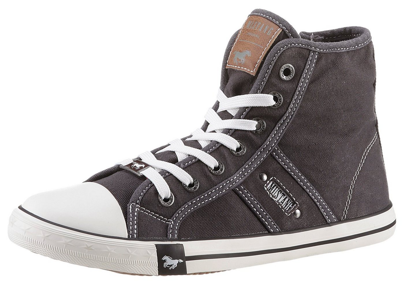 Mustang Shoes Sneaker, High Top-Sneaker, Schnürschuh mit Label in der Laufsohle Mustang Shoes Sneaker, High Top-Sneaker, Schnürschuh mit Label in der Laufsohle von Mustang Shoes