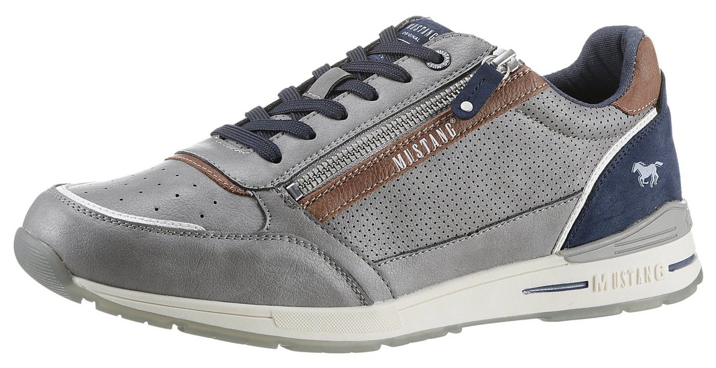 Mustang Shoes Sneaker mit Außenreißverschluss, Freizeitschuh, Halbschuh, Schnürschuh von Mustang Shoes