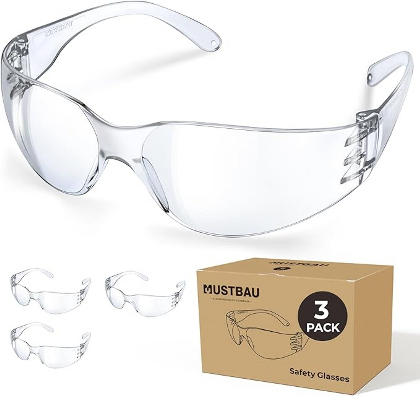 Mustbau Arbeitsschutzbrille, Schutzbrille Sicherheitsbrille Laborbrille Anti-Beschlag Mustbau Arbeitsschutzbrille, Schutzbrille Sicherheitsbrille Laborbrille Anti-Beschlag von Mustbau