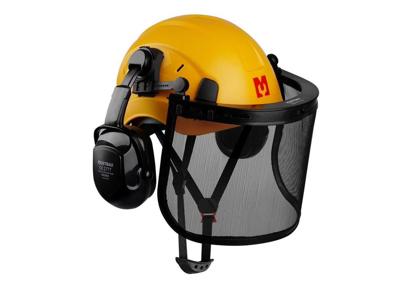 Mustbau Schutzhelm, Arbeitshelm Set mit Ohrschützer und Netzvisier Mustbau Schutzhelm, Arbeitshelm Set mit Ohrschützer und Netzvisier von Mustbau