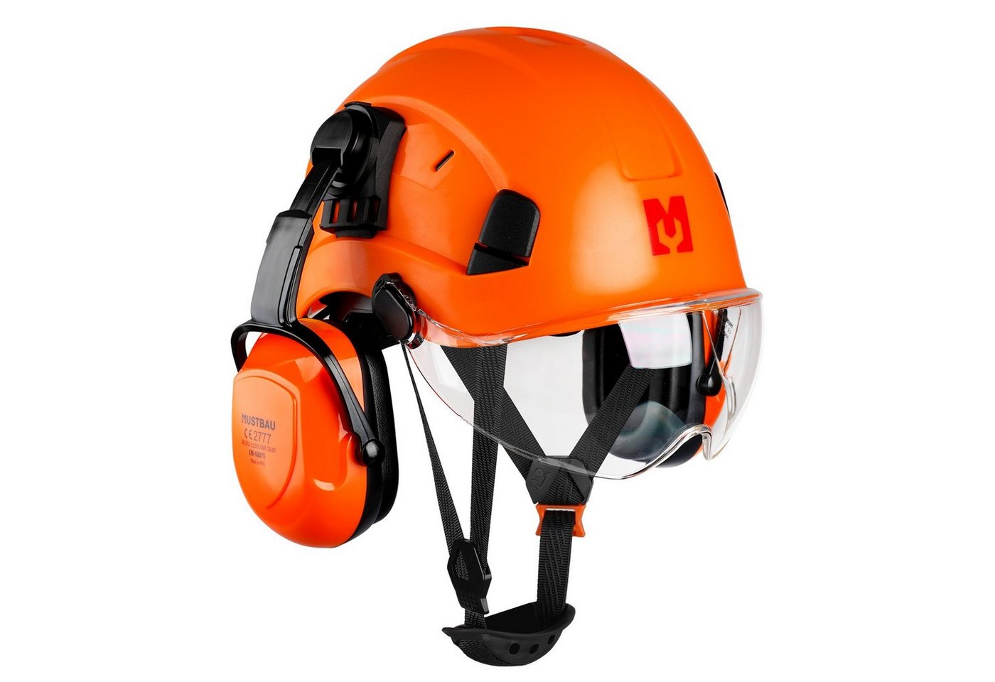 Mustbau Schutzhelm EN397, Arbeitshelm Mit Ohrschutz und Schutzbrille Set, ABS, 53- 63cm verstellbar Mustbau Schutzhelm EN397, Arbeitshelm Mit Ohrschutz und Schutzbrille Set, ABS, 53- 63cm verstellbar von Mustbau