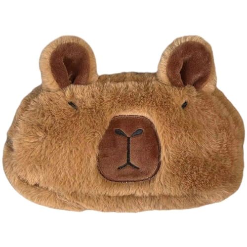 Muteitt Plüsch-Capybara-federmäppchen, Flauschiges Capybara-stiftetui, Niedliches Federmäppchen, Make-up-Tasche, Großes Fassungsvermögen, Stifteetui, Schreibwaren-Aufbewahrungstasche von Muteitt