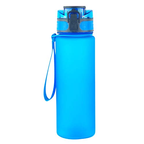 Muuoeou 740 Ml AußEn Sport Wasserflasche Tragbare Auslaufsichere Wasser Flaschen für Touren Wandern Camping Radfahren Blau von Muuoeou