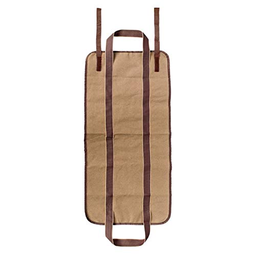 Muuoeou Neue Supersized Canvas Brennholz Tragetasche Log Camping Outdoor Holder Tragetasche Canvas Bag Khaki von Muuoeou