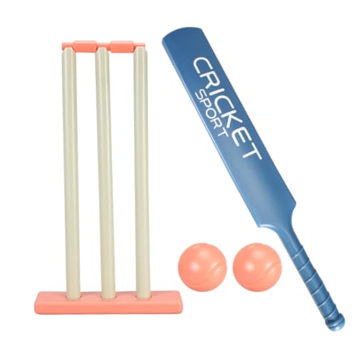 Muzrunq Kids Cricket Set 4PCS/Set Cricket Kit mit ABS Cricket Bat, Cricket -Stümpfen, 2 Balls Eltern -Kind -Interaktionsspiel für Kinder im Alter von 3+ Cricket -Set von Muzrunq