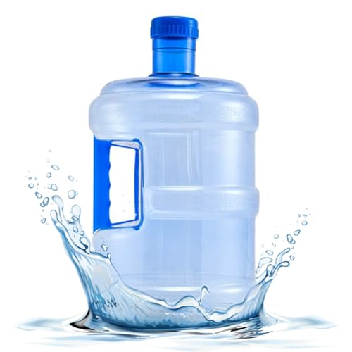 Muzrunq Plastikwasserflasche 7,5 l Wasserkrug mit Leckquerschnitt transparenter Flasche ohne Geruch versiegelt Wiederverwendbare staubfeste tragbare Wasserflaschenbehälter für Haus im Freien von Muzrunq