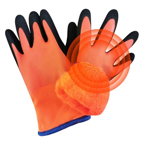 Mwkbbn Wasserdichte Thermo-Arbeitshandschuhe, isolierte Handschuhe für kaltes Wetter, Winterarbeit, perfekte Fahrradhandschuhe, perfekter Handschuh zum Skifahren, Laufen, Schnee-Aktivitäten, von Mwkbbn