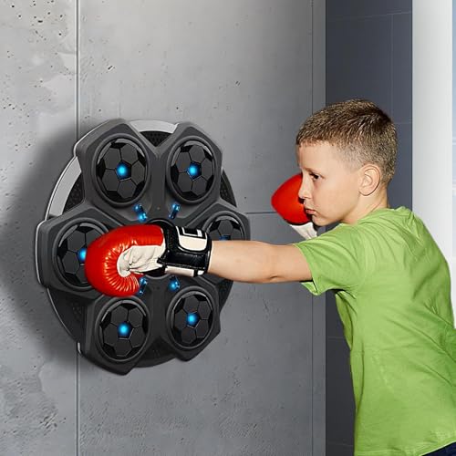 36,5x35 cm Musikboxmaschine, Musikboxmaschine Wand - Boxmaschine - An Der Wand Montierter Boxtrainer Unterstützt Blueto-oth, Boxing Target Workout Maschine Mit Halbfingerhandschuhe von Mwqpgyh