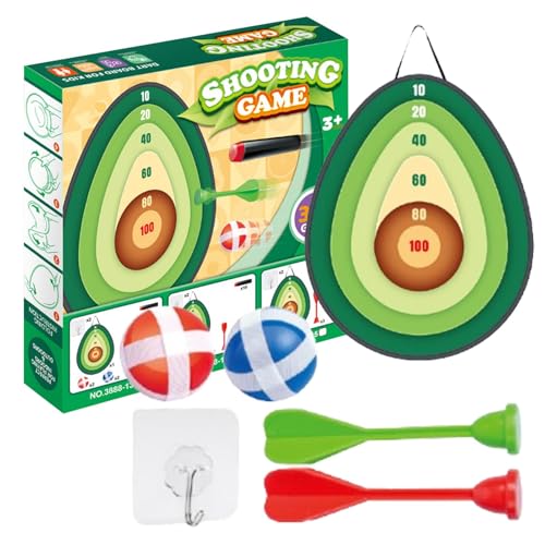 Mxshc Ball-Dart-Spiel, Darts für Kinder | Tragbare Sticky-Ball-Dart-Brettspiele | Zielspiel mit klebrigen Bällen, interaktives Indoor-Sportspielzeug, Outdoor-Gartenspielzeug für Kinder, und Mädchen von Mxshc