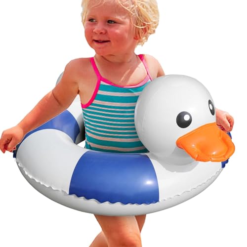 Mxshc Enten-Schwimmringe, Kinder-Pool-Schwimmringe,Aufblasbarer Schwimmkörper - Swim Float Schwimmring – Entenform Pool Floaties Wasser Strand Partyzubehör – Kinder Taille Schwimmspielzeug für Kinder von Mxshc