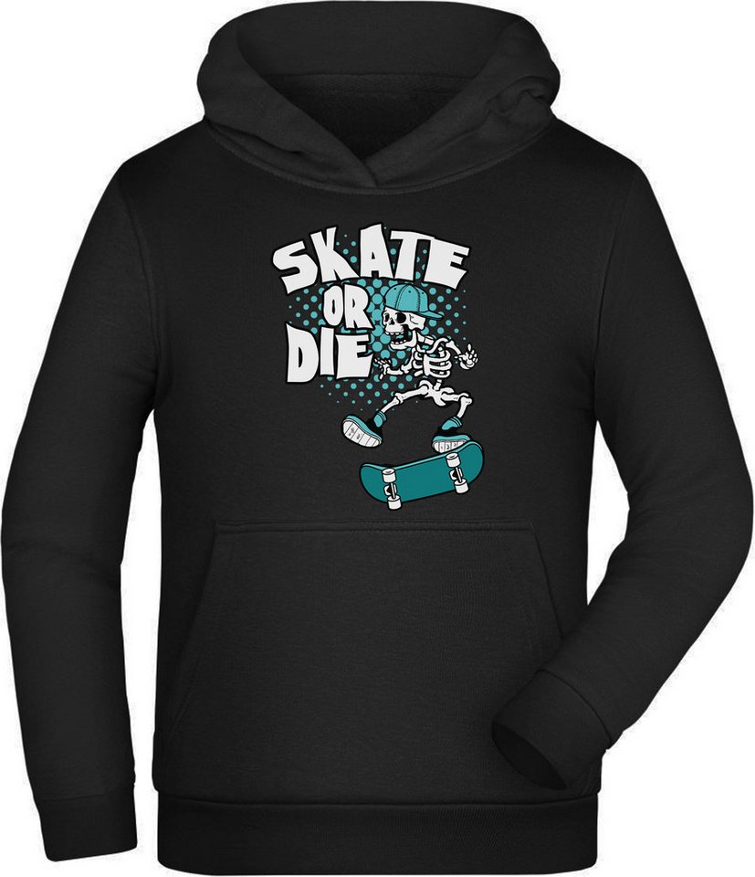 MyDesign24 Hoodie Kinder Kapuzen Sweatshirt Skater Hoodie "Skelett, Skate or Die" Kapuzensweater mit Aufdruck i518 MyDesign24 Hoodie Kinder Kapuzen Sweatshirt Skater Hoodie "Skelett, Skate or Die" Kapuzensweater mit Aufdruck i518 von MyDesign24