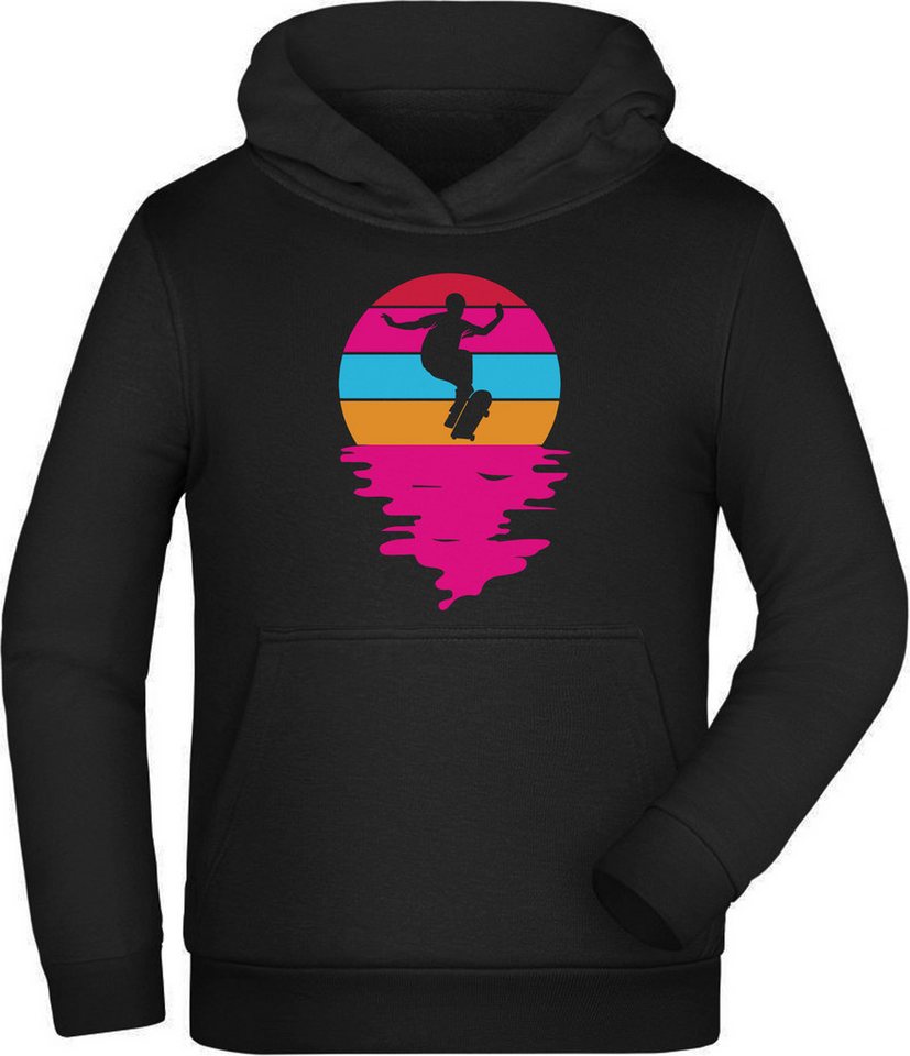 MyDesign24 Hoodie Kinder Kapuzensweater - Retro Skateboarder Sonnenuntergang Kapuzenpulli mit Aufdruck i527 MyDesign24 Hoodie Kinder Kapuzensweater - Retro Skateboarder Sonnenuntergang Kapuzenpulli mit Aufdruck i527 von MyDesign24