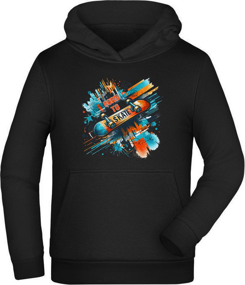 MyDesign24 Hoodie Kinder Kapuzensweater - Skateboard Born to Skate Schriftzug Kapuzenpulli mit Aufdruck i534 MyDesign24 Hoodie Kinder Kapuzensweater - Skateboard Born to Skate Schriftzug Kapuzenpulli mit Aufdruck i534 von MyDesign24