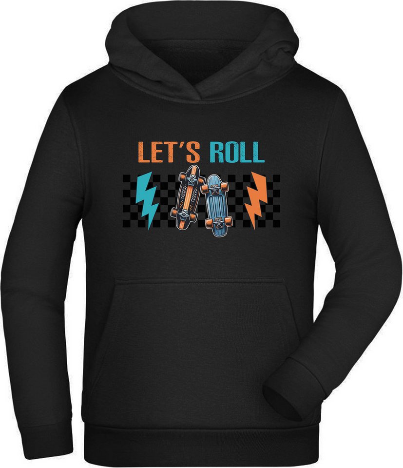 MyDesign24 Hoodie Kinder Kapuzensweater - Skateboard mit Let´s Roll Print Kapuzenpulli mit Aufdruck i531 MyDesign24 Hoodie Kinder Kapuzensweater - Skateboard mit Let´s Roll Print Kapuzenpulli mit Aufdruck i531 von MyDesign24
