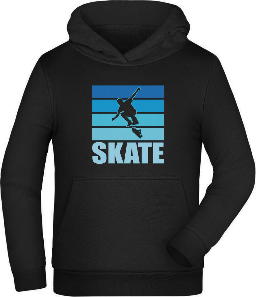 MyDesign24 Hoodie Kinder Kapuzensweater - Springender Skater vor blauem Grund Kapuzenpulli mit Aufdruck i549 MyDesign24 Hoodie Kinder Kapuzensweater - Springender Skater vor blauem Grund Kapuzenpulli mit Aufdruck i549 von MyDesign24