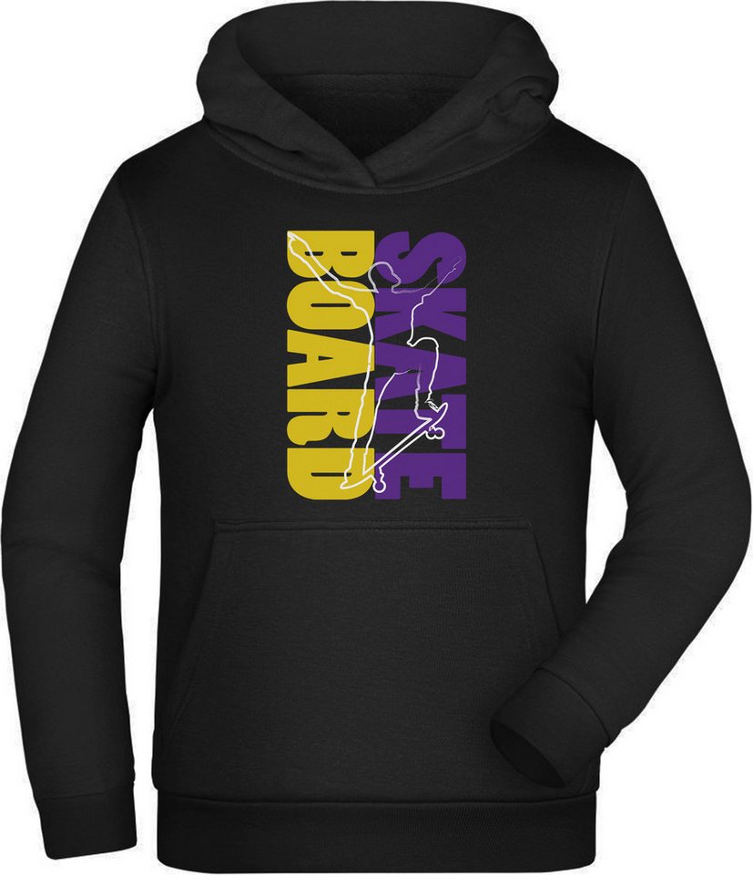 MyDesign24 Hoodie Kinder Kapuzensweater - springender Skateboarder Silhouette Kapuzenpulli mit Aufdruck i523 MyDesign24 Hoodie Kinder Kapuzensweater - springender Skateboarder Silhouette Kapuzenpulli mit Aufdruck i523 von MyDesign24