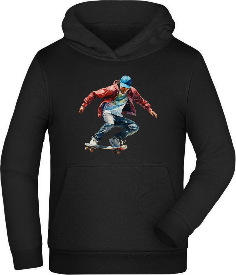 MyDesign24 Hoodie Kinder Kapuzensweatshirt - Springender Skater mit roter Jacke Kapuzenpulli mit Aufdruck i554 MyDesign24 Hoodie Kinder Kapuzensweatshirt - Springender Skater mit roter Jacke Kapuzenpulli mit Aufdruck i554 von MyDesign24