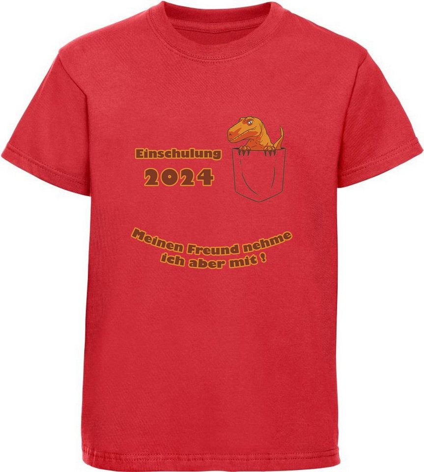 MyDesign24 Print-Shirt bedrucktes Kinder T-Shirt - Einschulung 2024 Raptor in Tasche Baumwollshirt mit Aufdruck i32 MyDesign24 Print-Shirt bedrucktes Kinder T-Shirt - Einschulung 2024 Raptor in Tasche Baumwollshirt mit Aufdruck i32 von MyDesign24