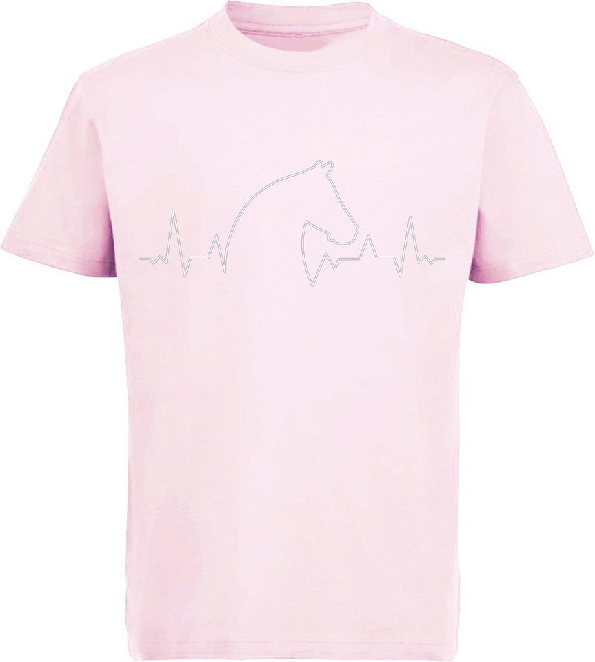 MyDesign24 Print-Shirt bedrucktes Kinder T-Shirt Herzschlaglinie mit Pferdekopf Baumwollshirt mit Aufdruck i154 MyDesign24 Print-Shirt bedrucktes Kinder T-Shirt Herzschlaglinie mit Pferdekopf Baumwollshirt mit Aufdruck i154 von MyDesign24
