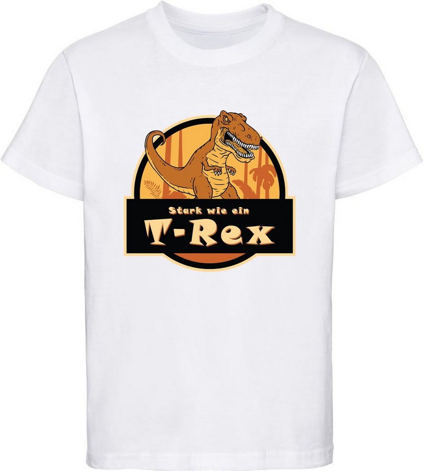 MyDesign24 Print-Shirt bedrucktes Kinder T-Shirt - Stark wie ein T-Rex Baumwollshirt mit Dino i91 MyDesign24 Print-Shirt bedrucktes Kinder T-Shirt - Stark wie ein T-Rex Baumwollshirt mit Dino i91 von MyDesign24
