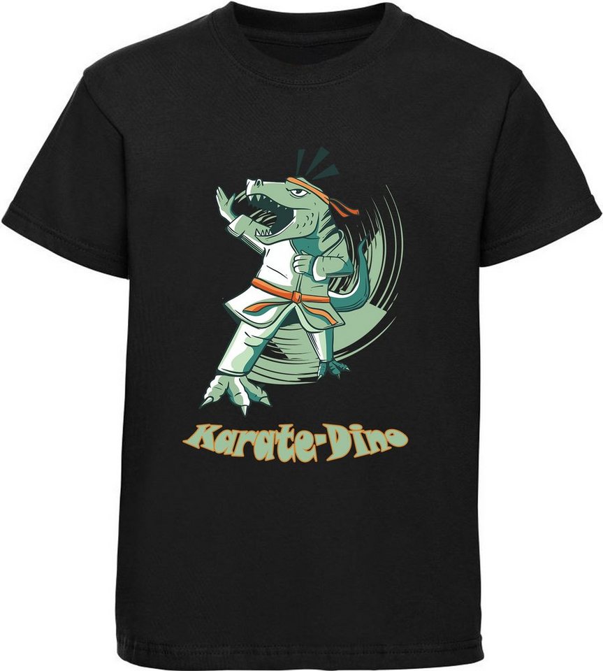 MyDesign24 Print-Shirt bedrucktes Kinder T-Shirt mit Karate Dino Baumwollshirt mit Dino i95 MyDesign24 Print-Shirt bedrucktes Kinder T-Shirt mit Karate Dino Baumwollshirt mit Dino i95 von MyDesign24