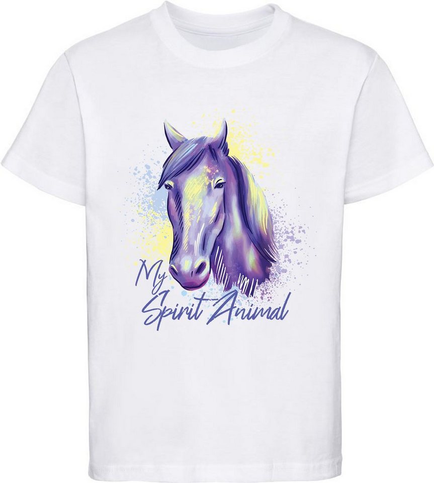MyDesign24 Print-Shirt bedrucktes Mädchen T-Shirt gemalter Pferdekopf Baumwollshirt mit Aufdruck i158 MyDesign24 Print-Shirt bedrucktes Mädchen T-Shirt gemalter Pferdekopf Baumwollshirt mit Aufdruck i158 von MyDesign24