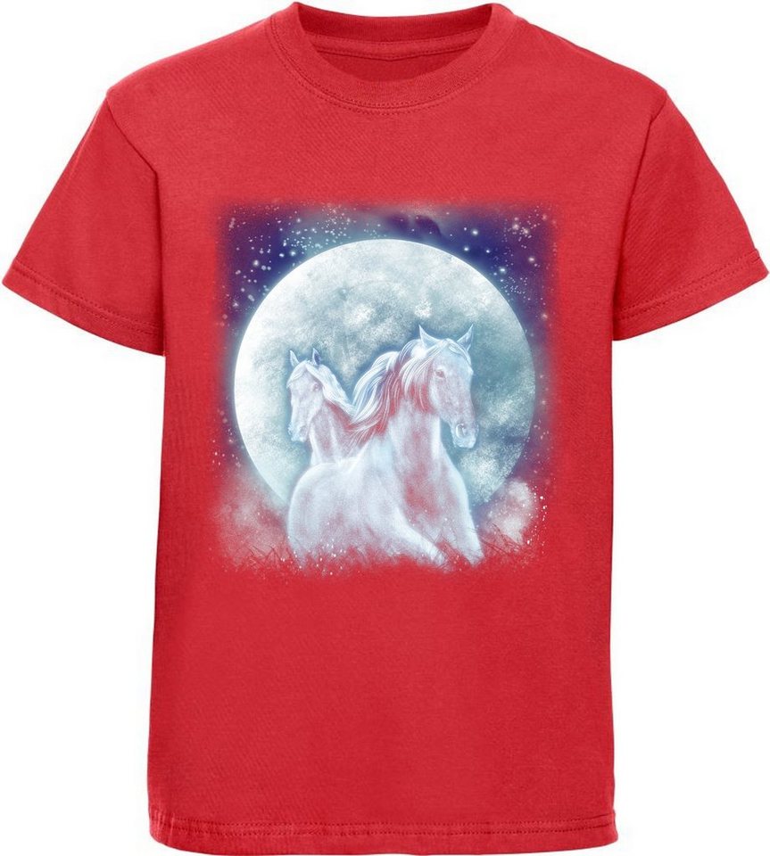 MyDesign24 Print-Shirt bedrucktes Mädchen T-Shirt zwei mystische Pferde Baumwollshirt mit Aufdruck, weiß, schwarz, rot, rosa i136 MyDesign24 Print-Shirt bedrucktes Mädchen T-Shirt zwei mystische Pferde Baumwollshirt mit Aufdruck, weiß, schwarz, rot, rosa i136 von MyDesign24