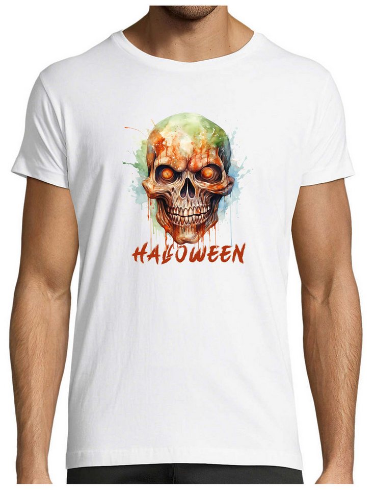 MyDesign24 T-Shirt Herren Halloween Shirt bedrohlicher Schädel in lebendigen Farben Gruseliges Halloween Schädel Regular Fit i457 MyDesign24 T-Shirt Herren Halloween Shirt bedrohlicher Schädel in lebendigen Farben Gruseliges Halloween Schädel Regular Fit i457 von MyDesign24