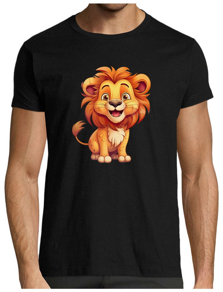 MyDesign24 T-Shirt Herren Print Shirt - Niedlicher Löwen Brustprint Baumwollshirt mit Wildtier Aufdruck Regular Fit i275 MyDesign24 T-Shirt Herren Print Shirt - Niedlicher Löwen Brustprint Baumwollshirt mit Wildtier Aufdruck Regular Fit i275 von MyDesign24
