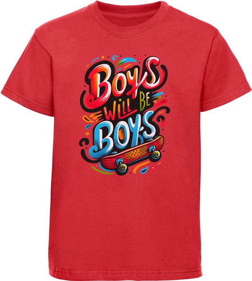 MyDesign24 T-Shirt Kinder Print Shirt Skateboard mit Boys will be Boys Bedrucktes Jungen und Mädchen Skater T-Shirt i537 MyDesign24 T-Shirt Kinder Print Shirt Skateboard mit Boys will be Boys Bedrucktes Jungen und Mädchen Skater T-Shirt i537 von MyDesign24