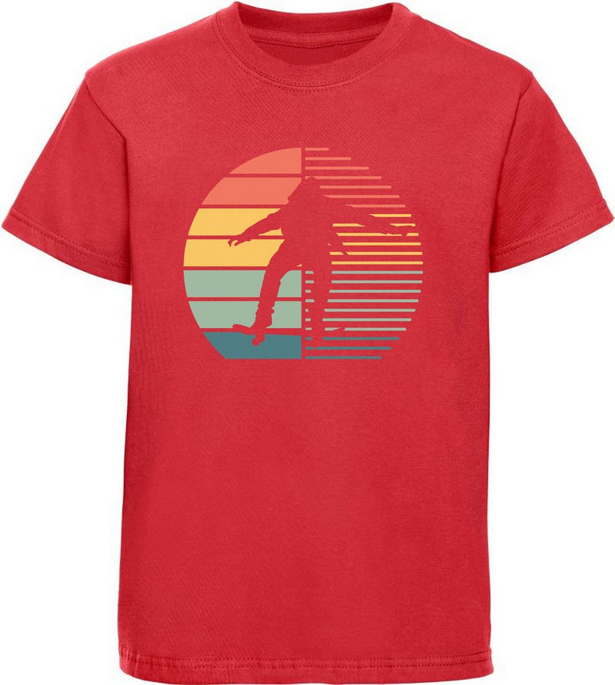 MyDesign24 T-Shirt Kinder Print Shirt springender Retro Skateboarder Bedrucktes Jungen und Mädchen Skater T-Shirt i540 MyDesign24 T-Shirt Kinder Print Shirt springender Retro Skateboarder Bedrucktes Jungen und Mädchen Skater T-Shirt i540 von MyDesign24